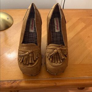 UNIONBAY Women's Brown Moccasins Vintage heels